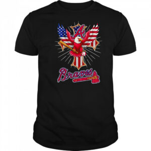Eagle baseball Atlanta Braves American flag shirt