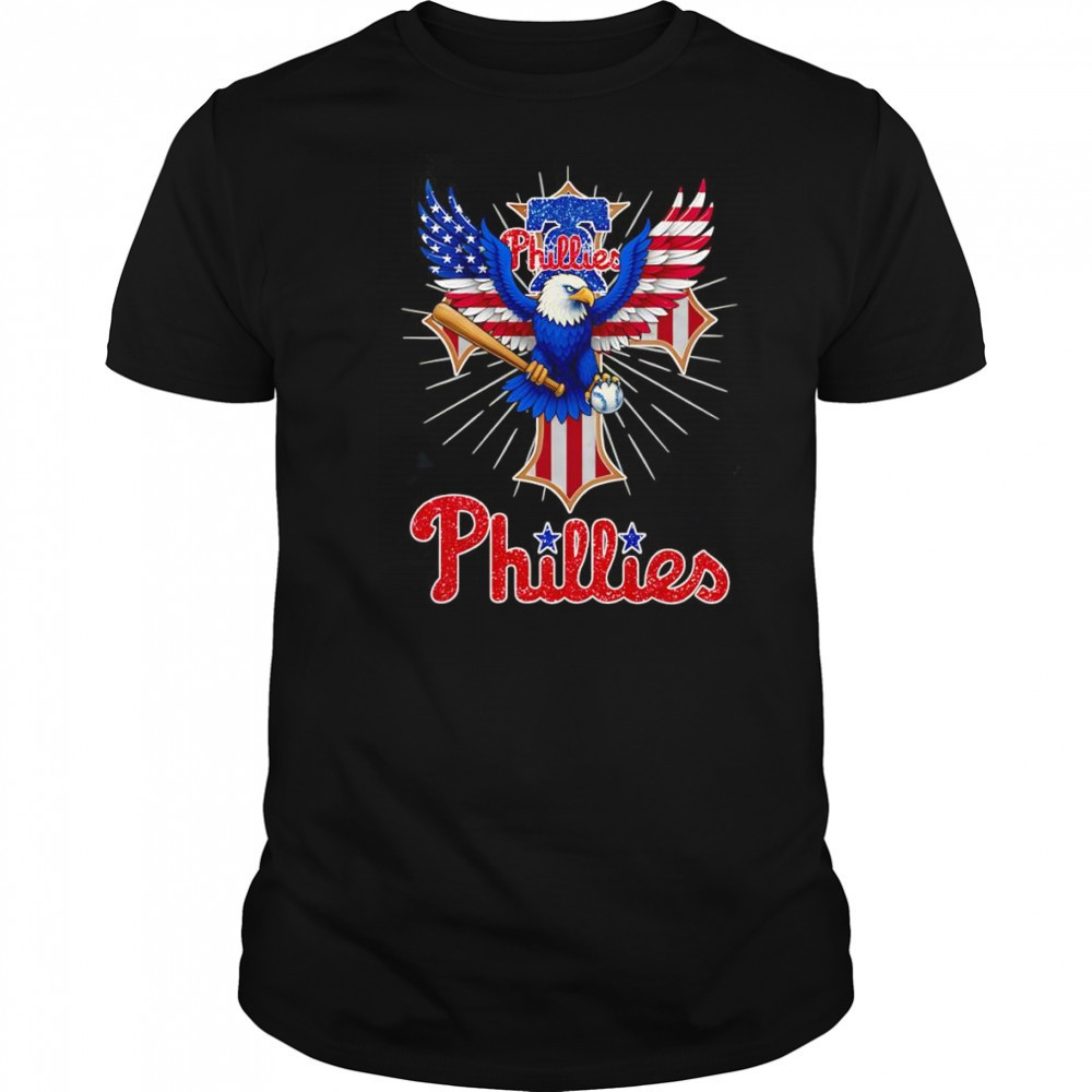 Eagle baseball Philadelphia Phillies American flag shirt