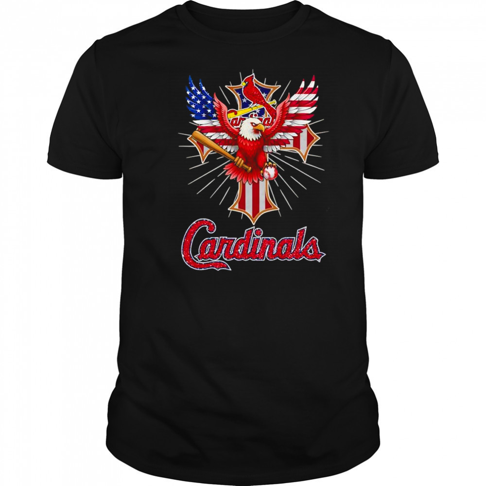 Eagle baseball St Louis Cardinals American flag shirt