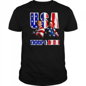 Elon Musk Vs Donald Trump USA Cover Flag American 2025 Black shirt