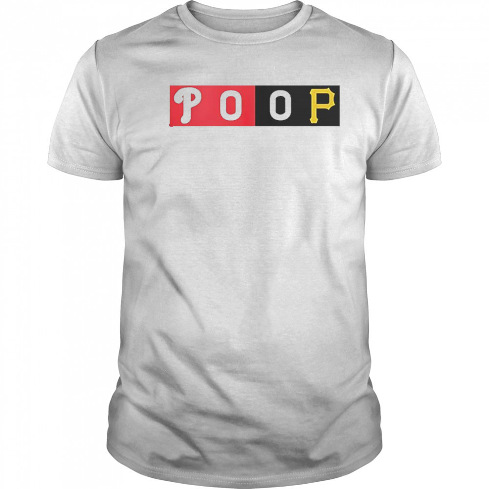 Fans Wearing Commemorative Phillies-Pirates POOP T-Shirt