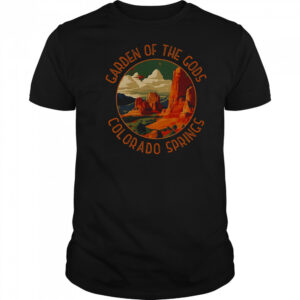 Garden Of The Gods Colorado Springs Distressed Circle T-Shirt