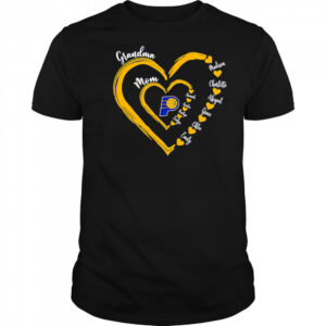 Grandma Mom Indiana Pacers heart shirt