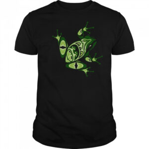 Green Frog Pacific Northwest Native American Indian Style Shirt