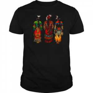 Indian Tribe Native American Feather Headdress Indian Chief Shirt