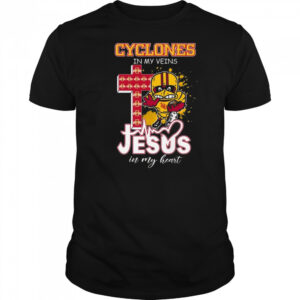 Iowa State Cyclones In My Veins Jesus In My Heart Mascot 2025 Shirt
