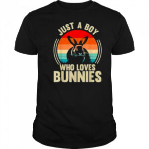 Just A Boy Who Loves Bunnies Rabbit Bunny Lover T-Shirt
