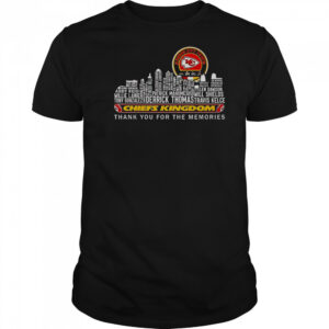 Kansas City Chiefs Football Chiefs Kingdom Thank You For The Memories Skyline T-Shirt