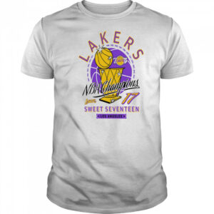 Los Angeles Lakers NBA Champions Sweet Seventeen golden trophy shirt