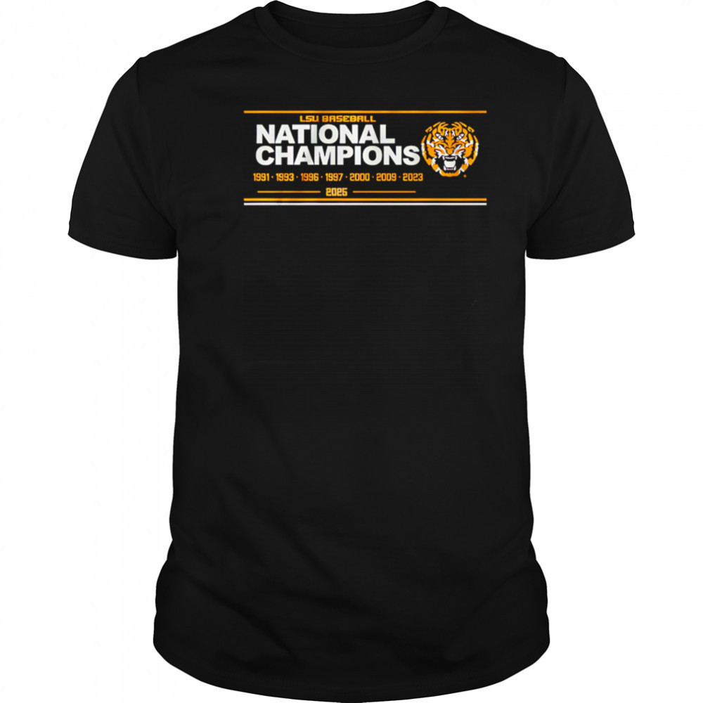 LSU Baseball 8x National Champions Sign shirt