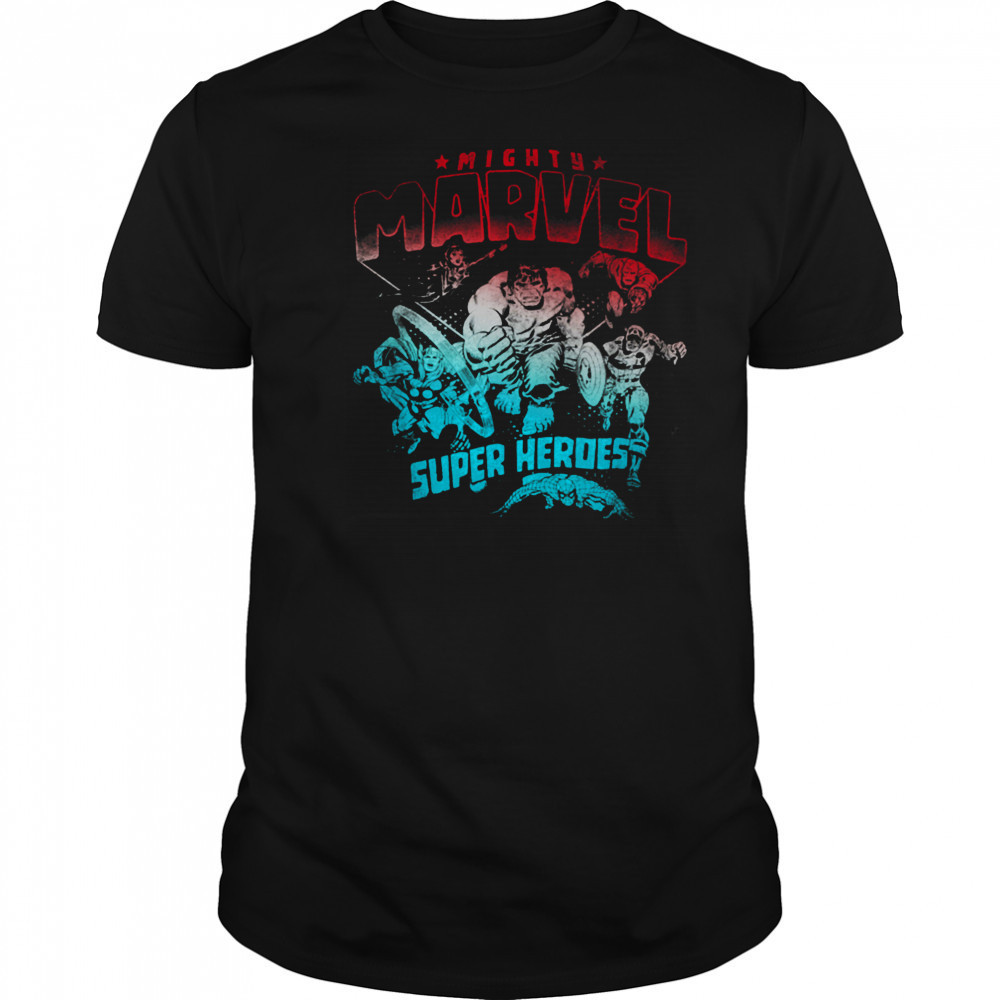 Marvel Comics Retro Classic 4th Of July Mighty Super Heroes T Shirt