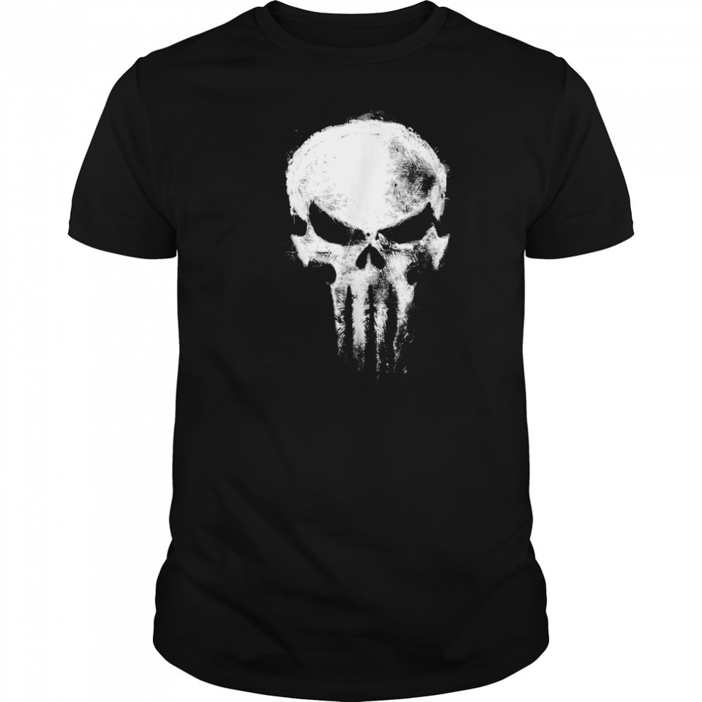 Marvel Daredevil Born Again The Punisher Grunge Style Skull T Shirt