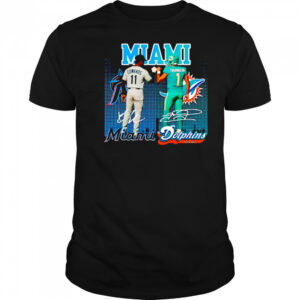 MiamI dolphins and marlins star power shirt