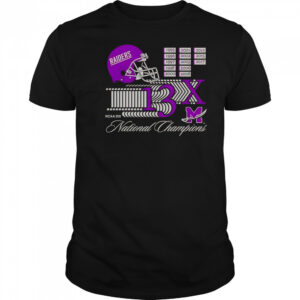 Mount Union Purple Raiders 13X NCAA DIII National Champions Helmet Logo T-Shirt