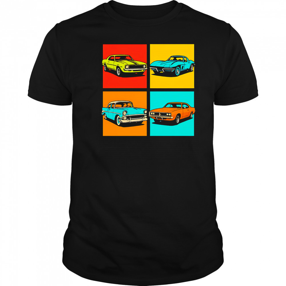 Muscle Cars Pop Art Design vintage shirt