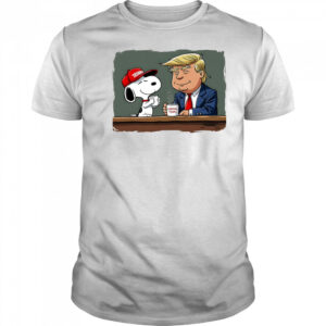 Snoopy Coffee Trump Cartoon Funny Graphic shirt