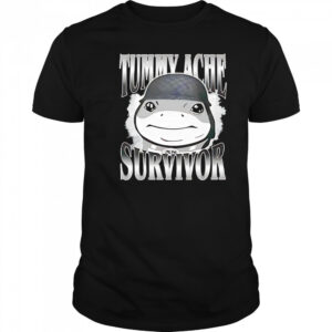 Tummy Ache Survivor Jeff the Land Shark Helmet Meme shirt