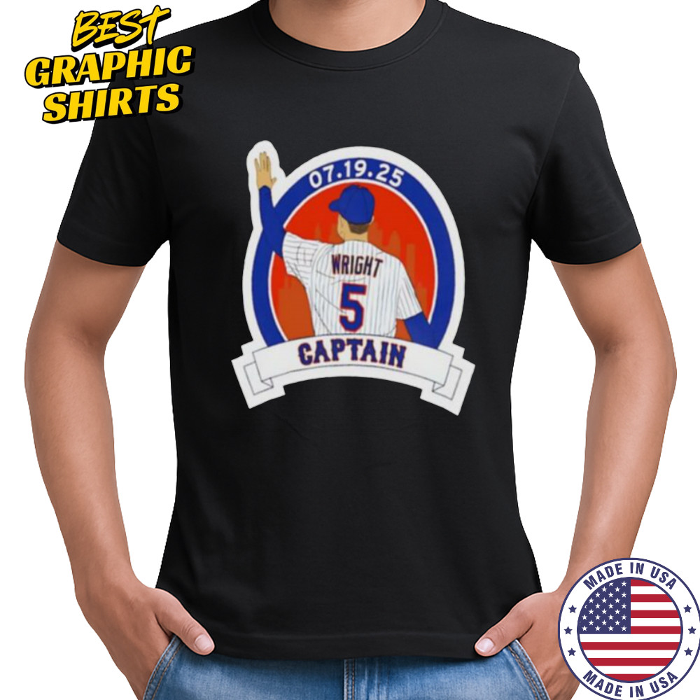 David Wright Captain New York Mets baseball player graphic shirt
