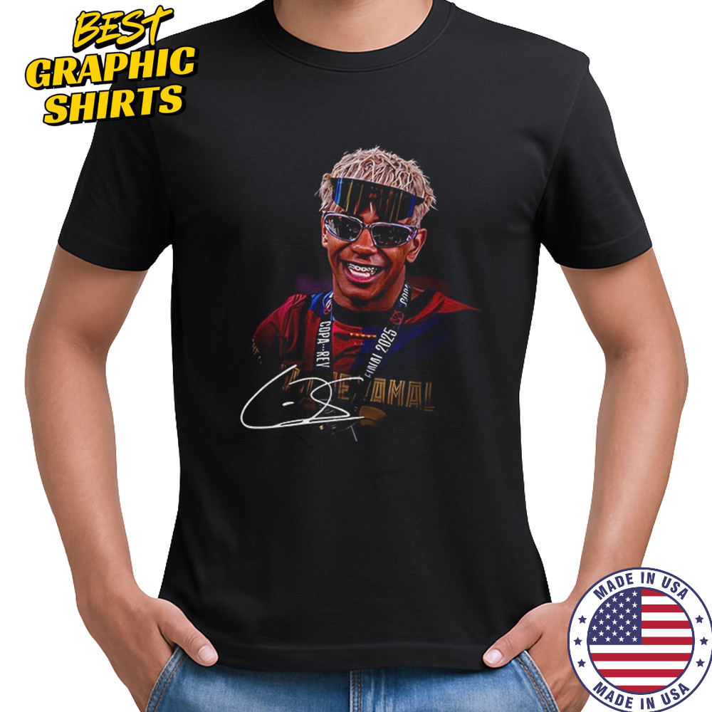 Lamine Yamal Barcelona FC vintage signature shirt