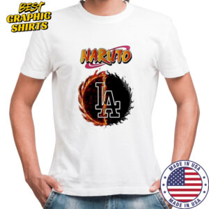 Los angeles Dodgers mlb collab naruto and sasuke 2025 baseball shirt