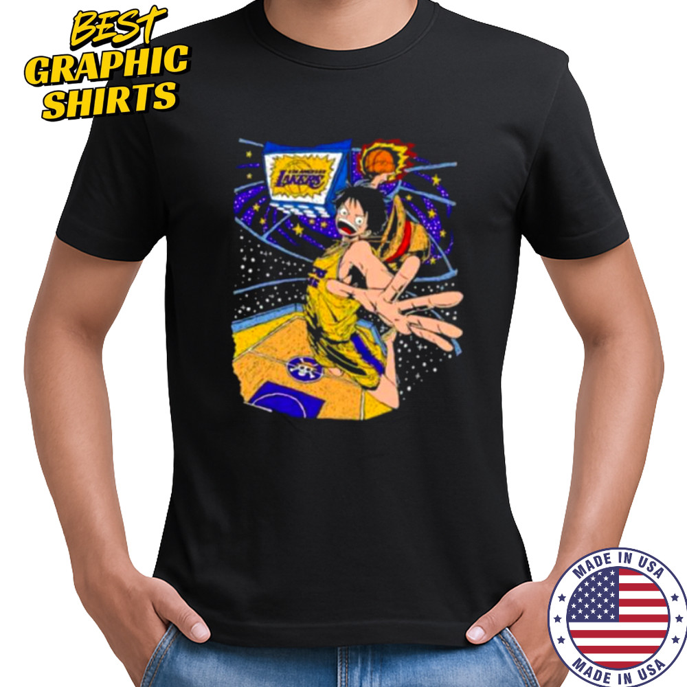 Los Angeles Lakers x Monkey D. Luffy One Piece shirt
