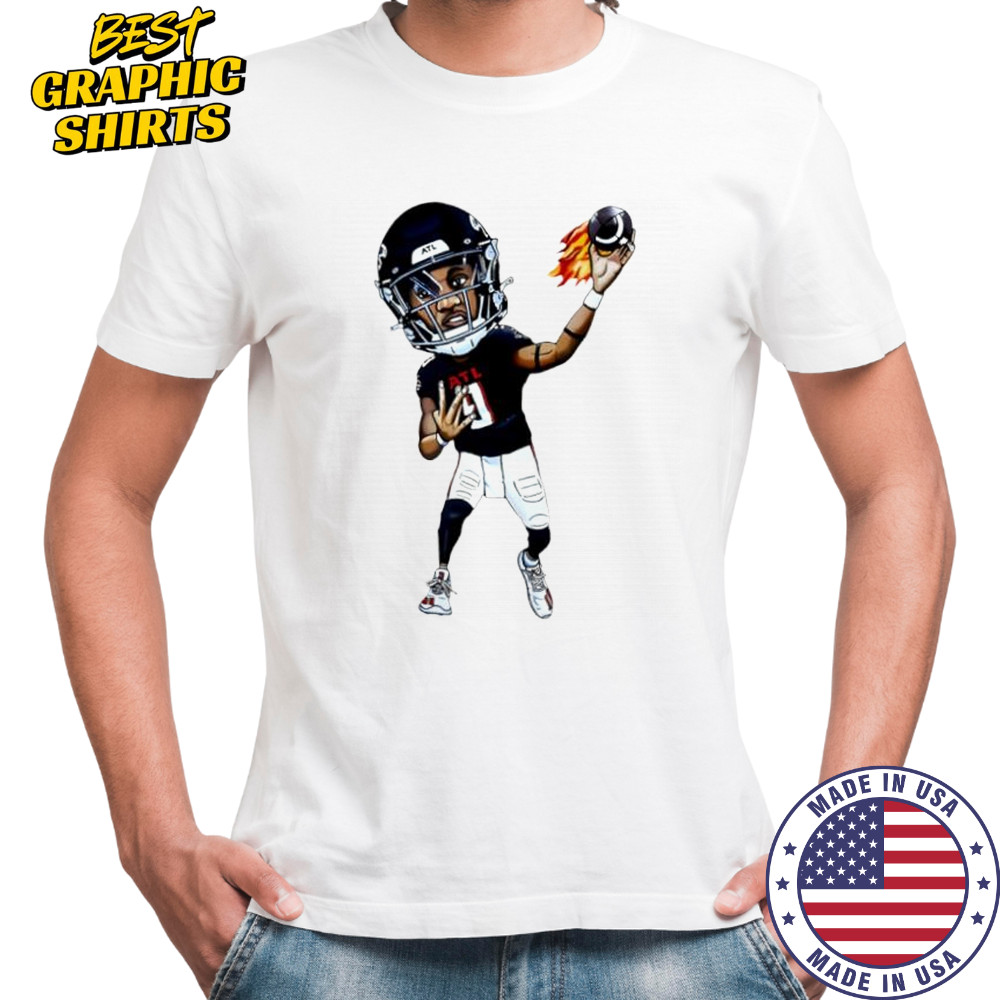 Michael Penix Jr. Art Atlanta Falcons jersey cartoon shirt
