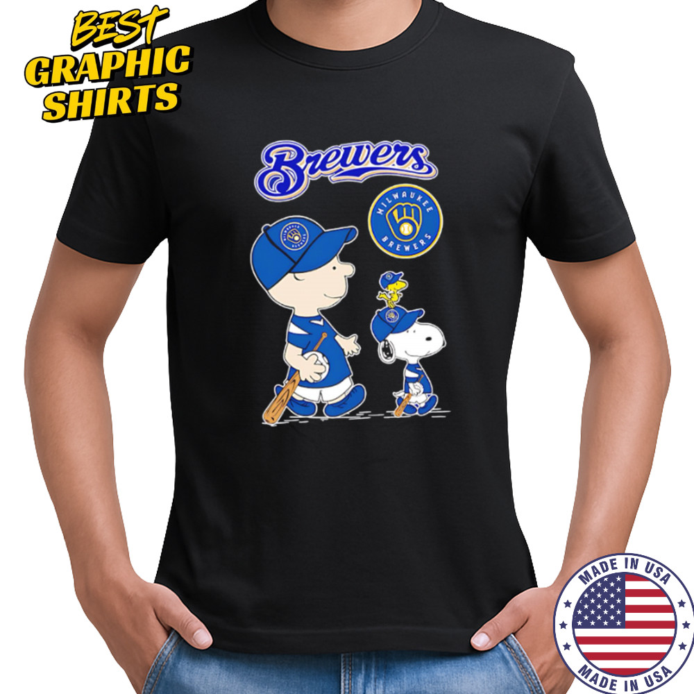Milwaukee Brewers x Peanuts Snoopy Charlie Brown 2025 shirt