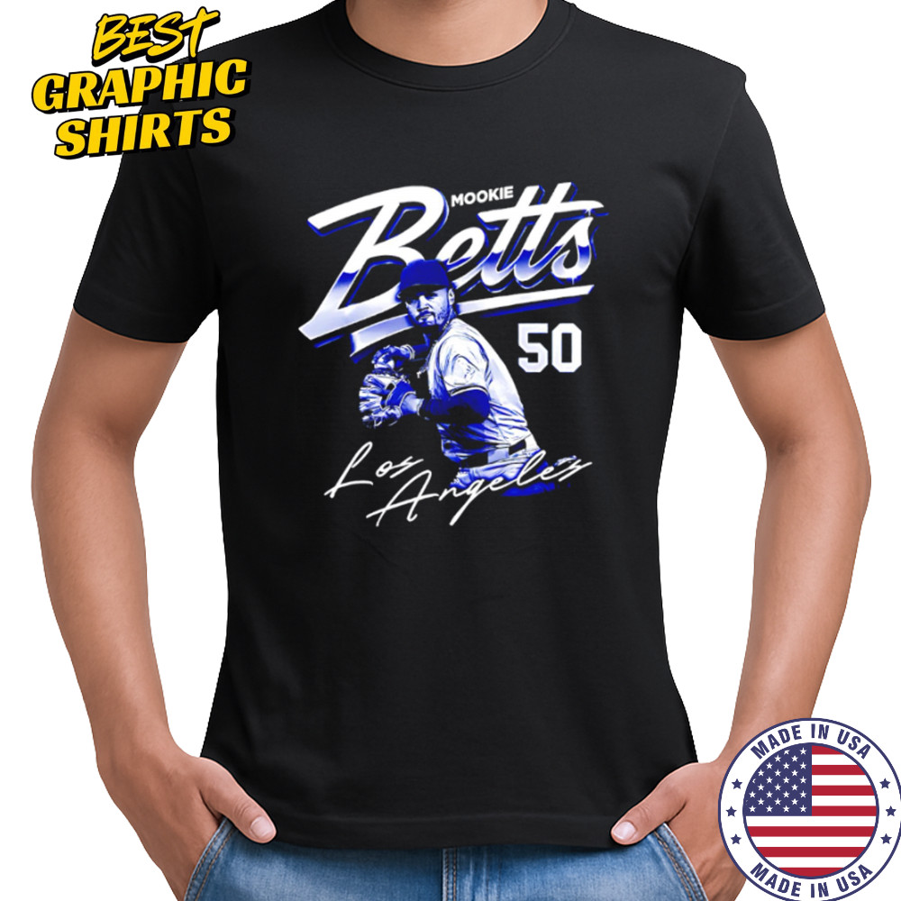 Mookie Betts Los Angeles Dodgers 50 signature shirt
