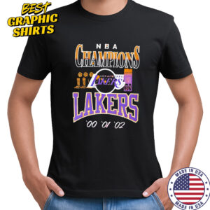 NBA Champions Los Angeles Lakers 00 01 02 shirt