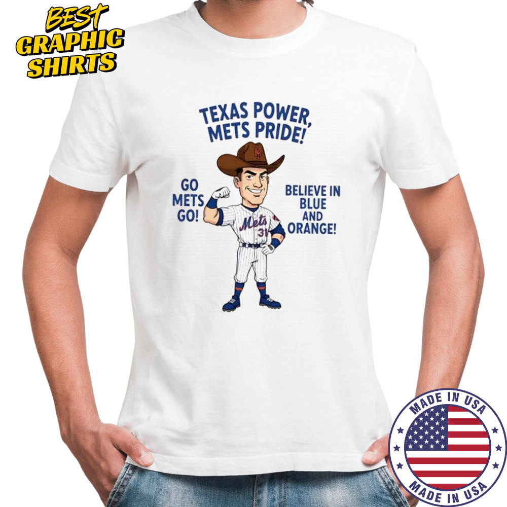 New York Mets Texas Power Mets Pride Go Mets Go Believe In Blue And Orange shirt