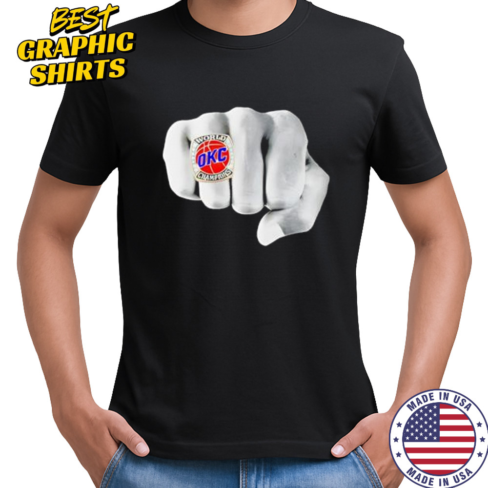 OKC Championship Ring Hand Comfort Colors shirt