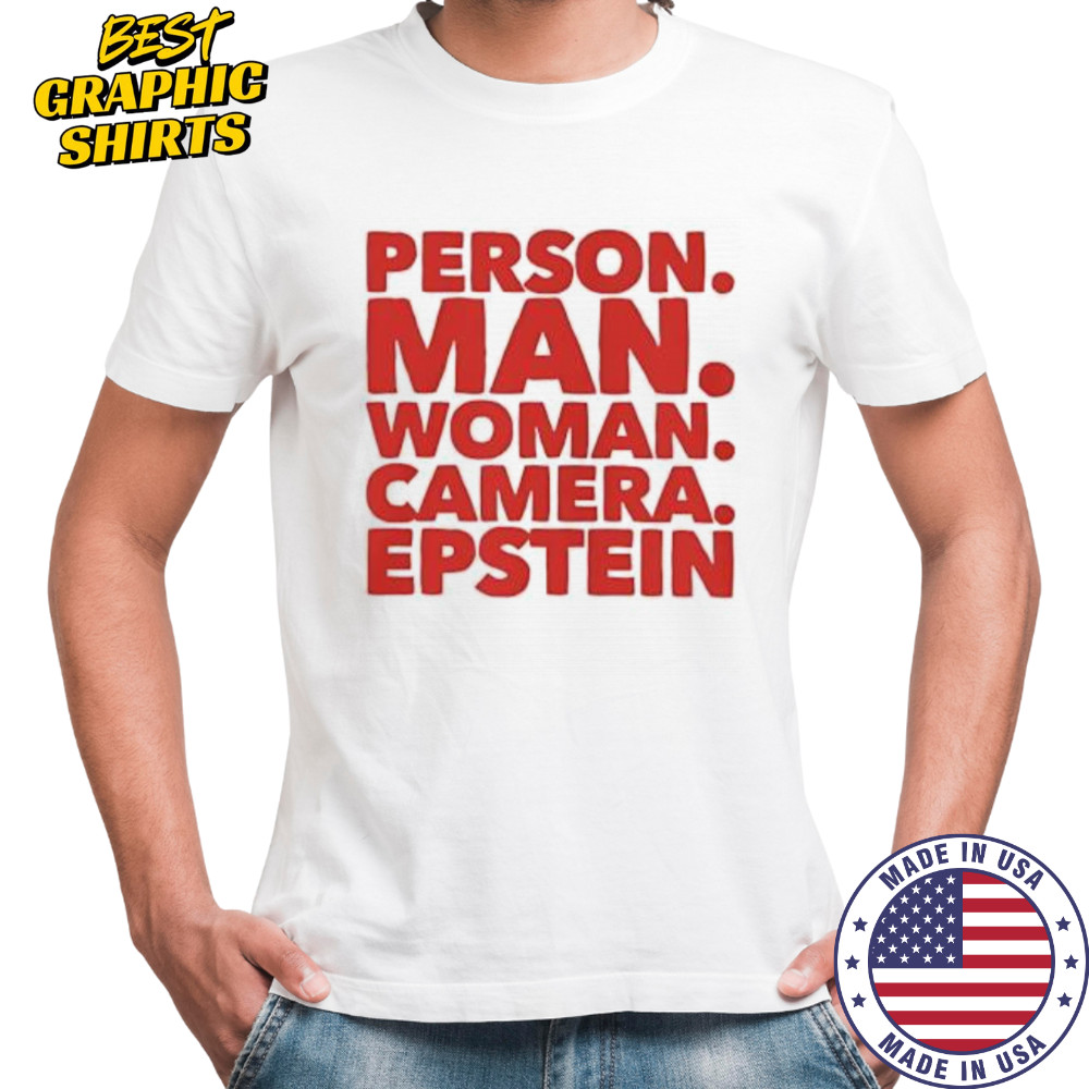 Person Man Woman Camera Epstein shirt