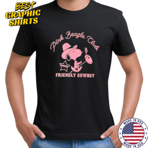 Pink Beagle club Snoopy Friendly cowboy shirt
