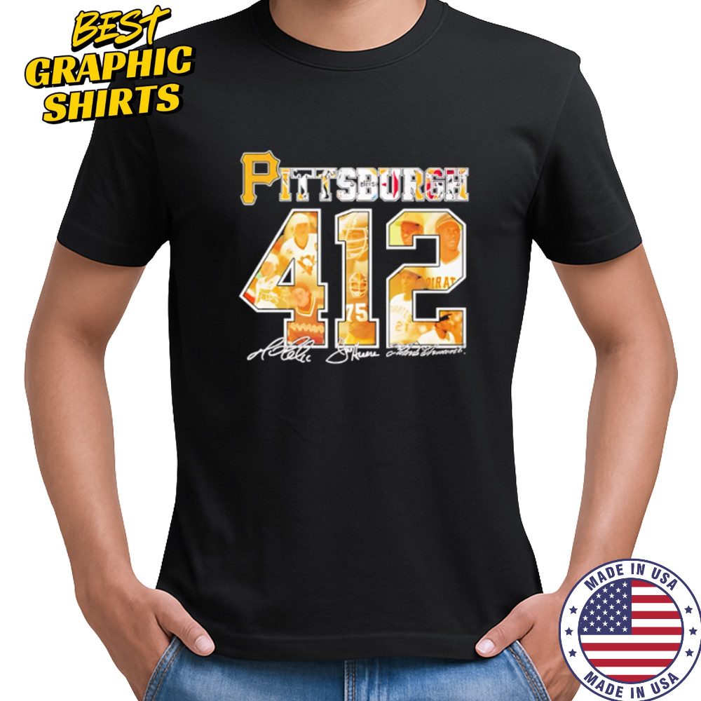 Pittsburgh pirates 412 legends signatures shirt