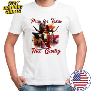 Pray for Texas hill country western skull shirt