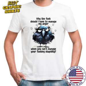 Raven why the fuck should I have to manage my anger fucking stupidity shirt