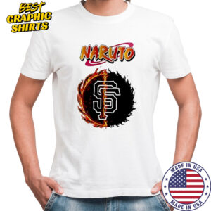 San francisco giants mlb collab naruto and sasuke 2025 baseball shirt