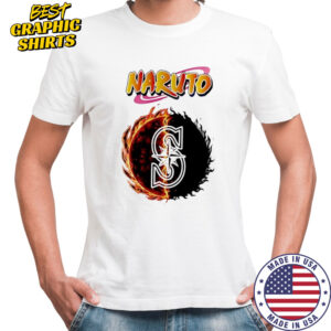 Seattle mariners mlb collab naruto and sasuke 2025 baseball shirt