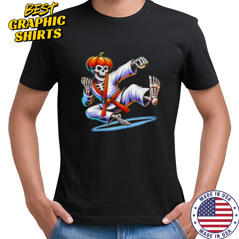 Skeleton Karate Halloween 2025 shirt