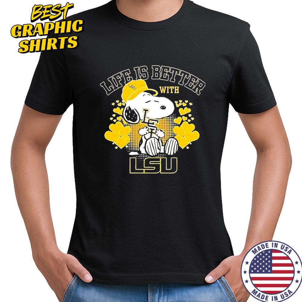 Snoopy Life Is Better With LSU T-Shirt