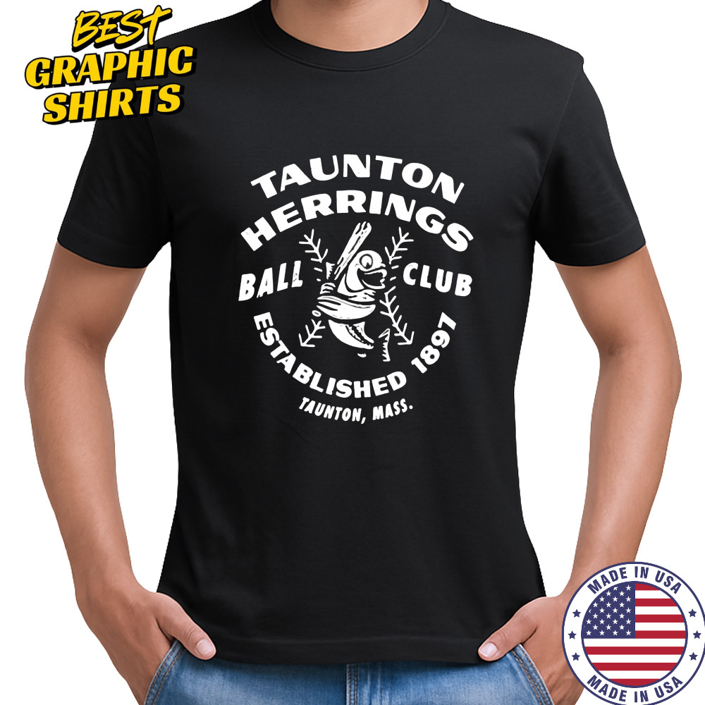 Taunton Herrings Massachusetts baseball vintage shirt