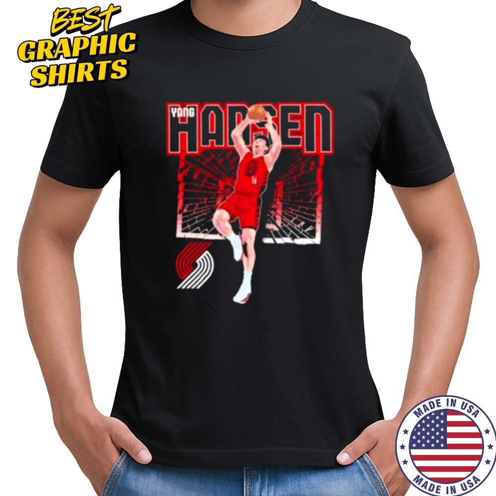Yang Hansen Portland Trail Blazers Shattered basketball shirt
