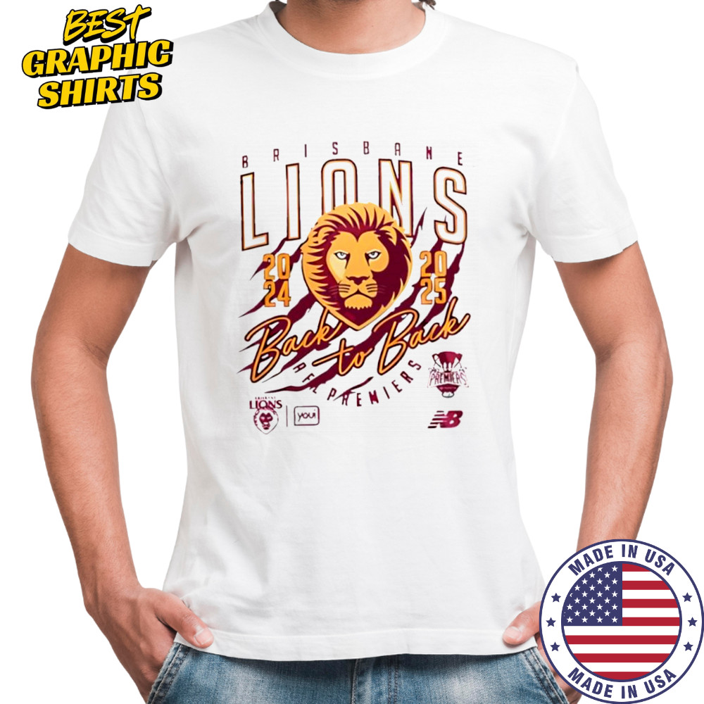 Brisbane Lions Afl 2025 Back-to-back Premiers shirt