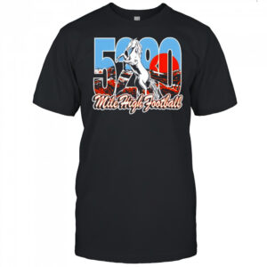 5280 Mile High Blaze Football T-shirt