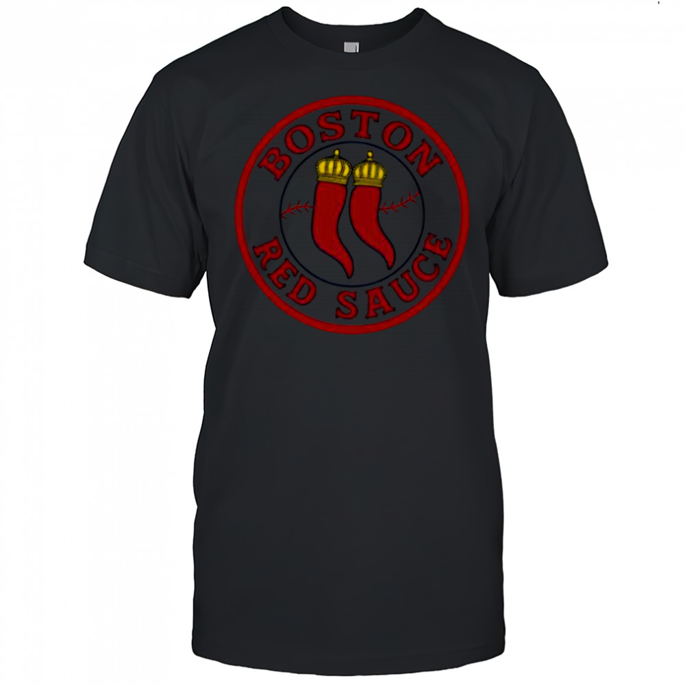 Boston Red Sauce red chili peppers logo shirt