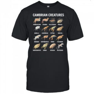 Cambrian Creatures Chart Prehistoric Life Paleontology shirt