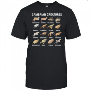 Cambrian Creatures Chart Prehistoric Life Paleontology shirt