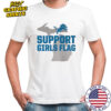 Detroit Football Support Girls Flag Shirt