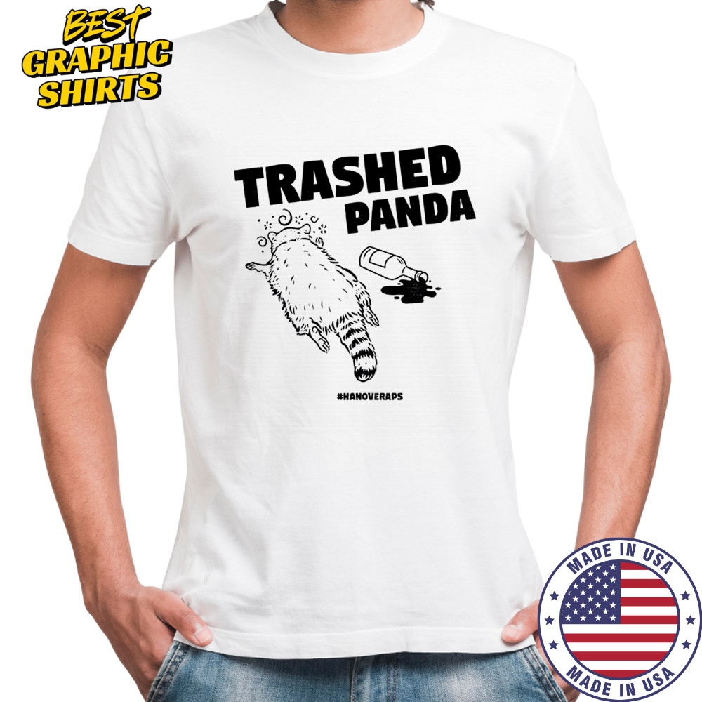 Drunken Raccoon trashed panda shirt