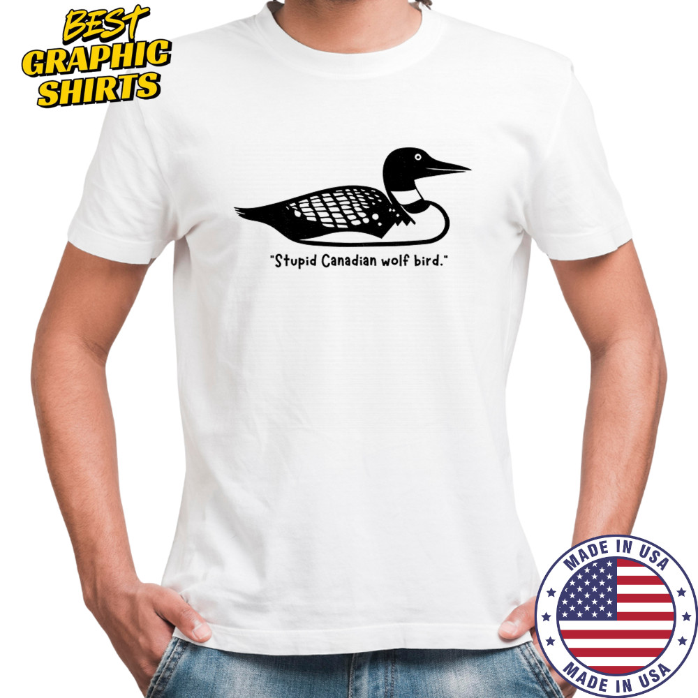Heated Rivalry Stupid Canadian wolf bird shirt